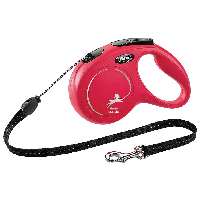 flexi рулетка New Classic M (до 20 кг) 5 м трос красная