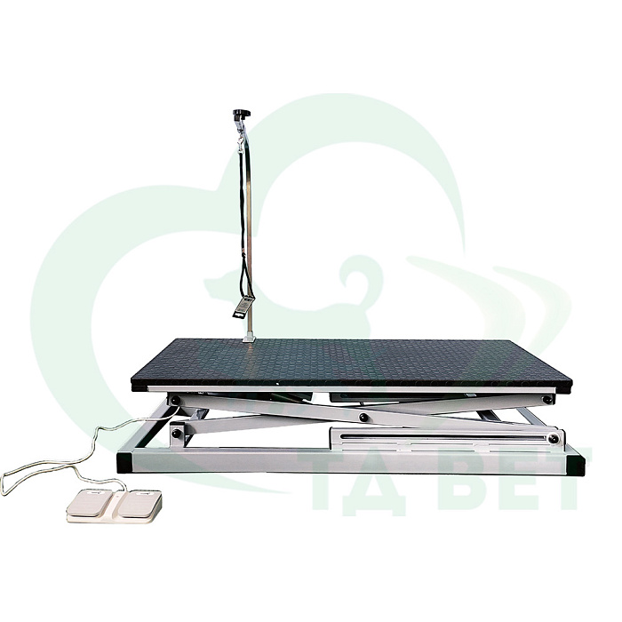 ТД ВЕТ Стол для груминга VETBOT-85 с электроприводом, с кронштейном, 1240х640х(300-950)h (каркас белый)