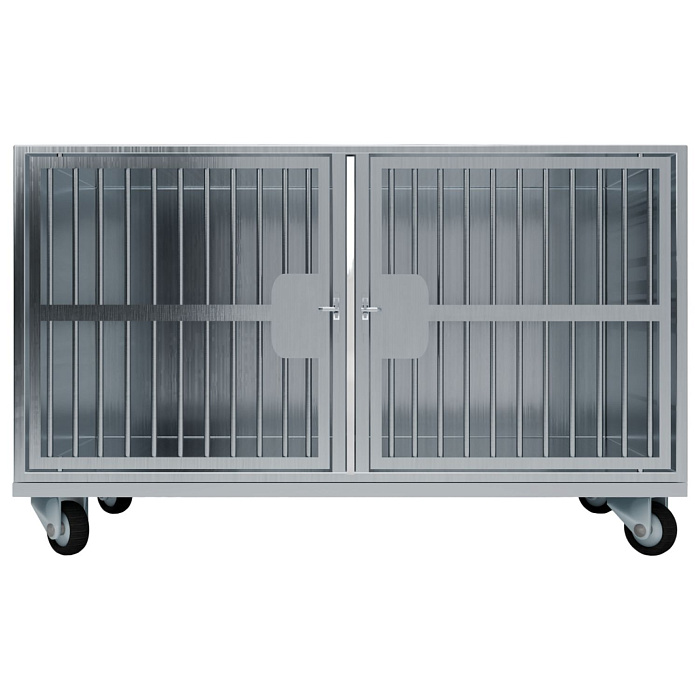 ТД ВЕТ Optima 1 Клетка с полипропиленовой перегородкой 1200х600х600(720)h с колесами