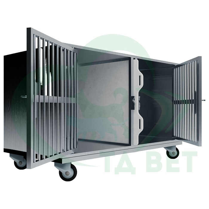 ТД ВЕТ Optima 1 Клетка с полипропиленовой перегородкой 1200х600х600(720)h с колесами