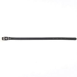 Ошейник Mr.Kranch для собак из натуральной кожи прямой 39-50см чёрный СКИДКА 40%