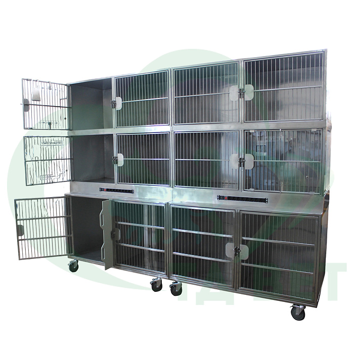 ТД ВЕТ Модуль из 12 клеток из нерж.стали 2900х800(700)х2140(2300)h с колесами