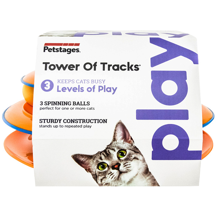 Petstages игрушка для кошек Трек "3 этажа" основание 24 см СКИДКА 50%