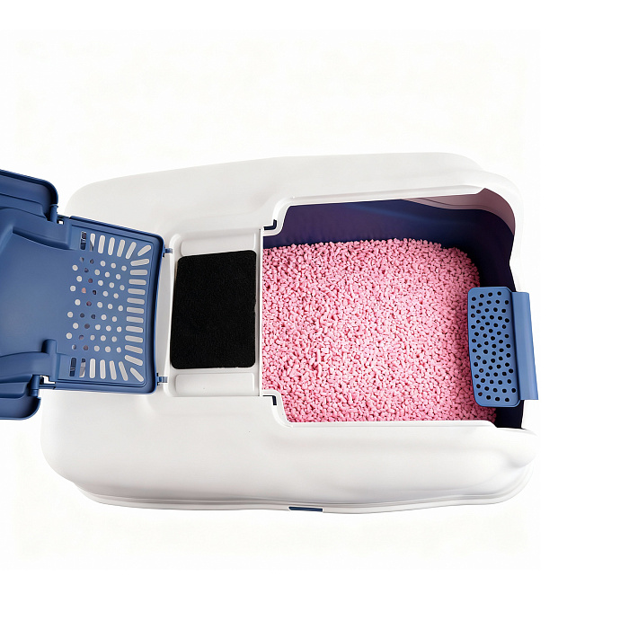 Био-туалет MPS NETTA MAXI для крупных кошек, 66х49х50 см, тёмно-синий