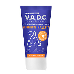V.A.D.C. (ВИ.ЭЙ.ДИ.ЭС.) «Укрепление пародонта» зубная паста с ароматом говядины для собак и кошек, 50 мл