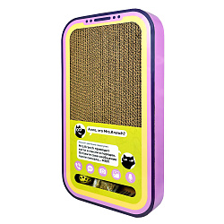 Когтеточка Mr.Kranch для кошек Кранчфон 50х28х5 см из картона с шариком и кошачьей мятой