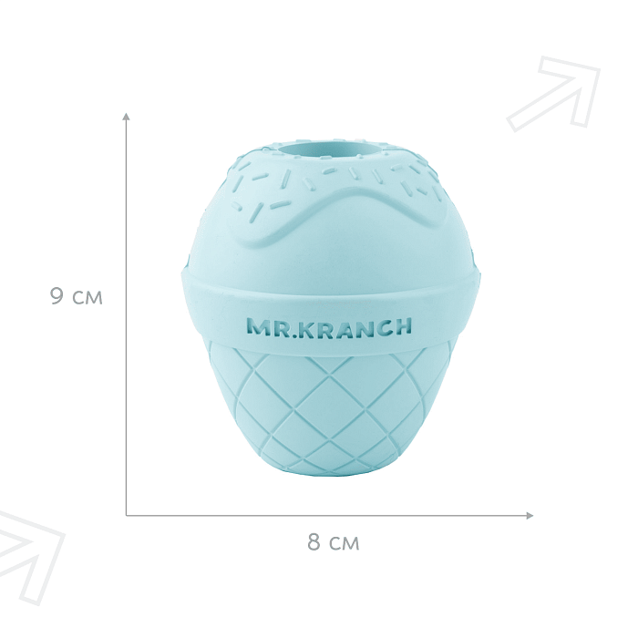 Игрушка Mr.Kranch для собак Мороженое 8*9 см голубая с ароматом курицы