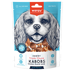 Wanpy Dog Лакомство для собак «мясные шашлычки на жевательной шпажке» 100 г