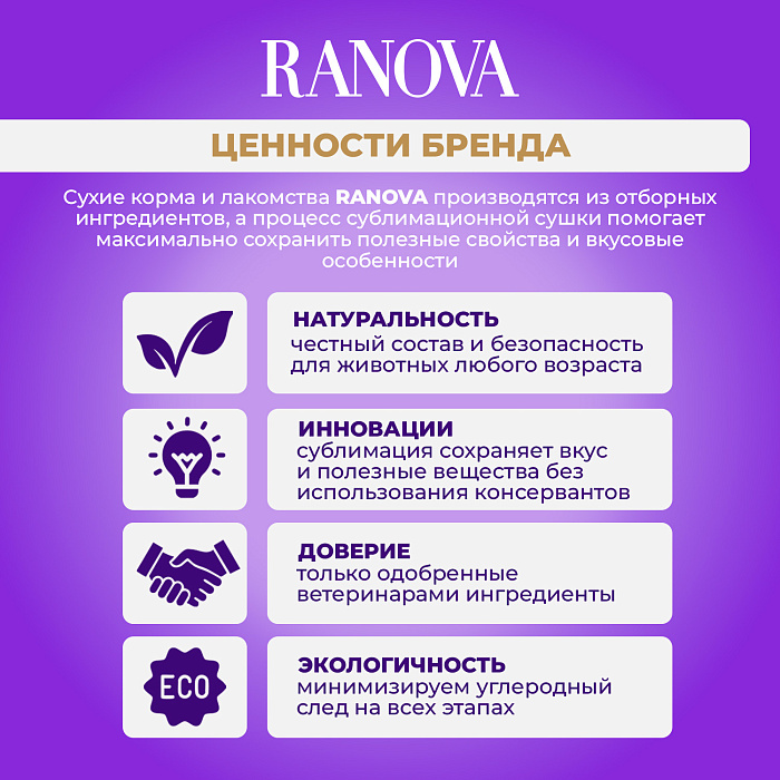 Лакомство Ranova для кошек сублимированное Тунец, 50 г