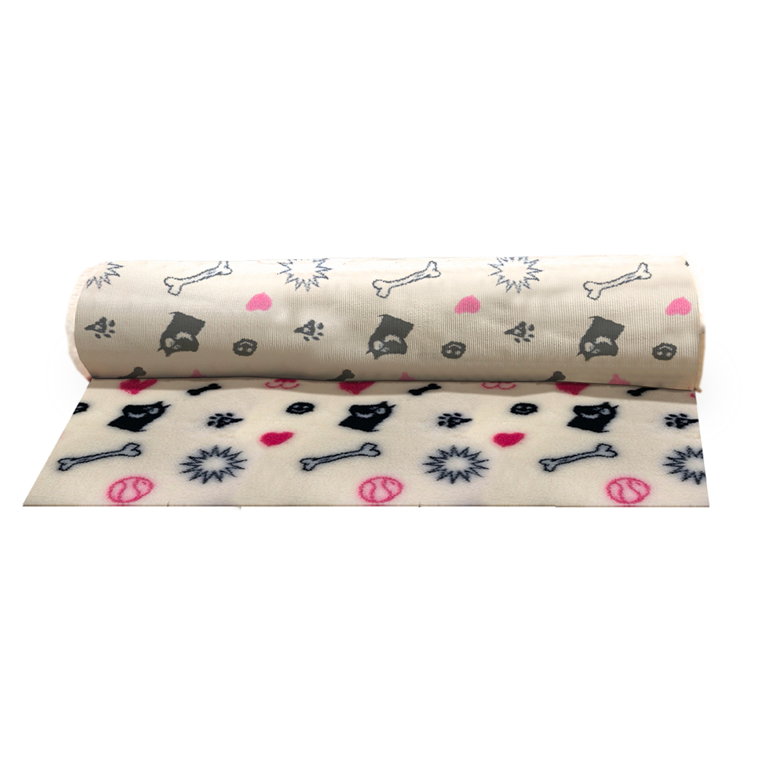 Коврик меховой ProFleece Mr.Kranch 1х1,6м сливки/черный/вишневый СКИДКА 30%