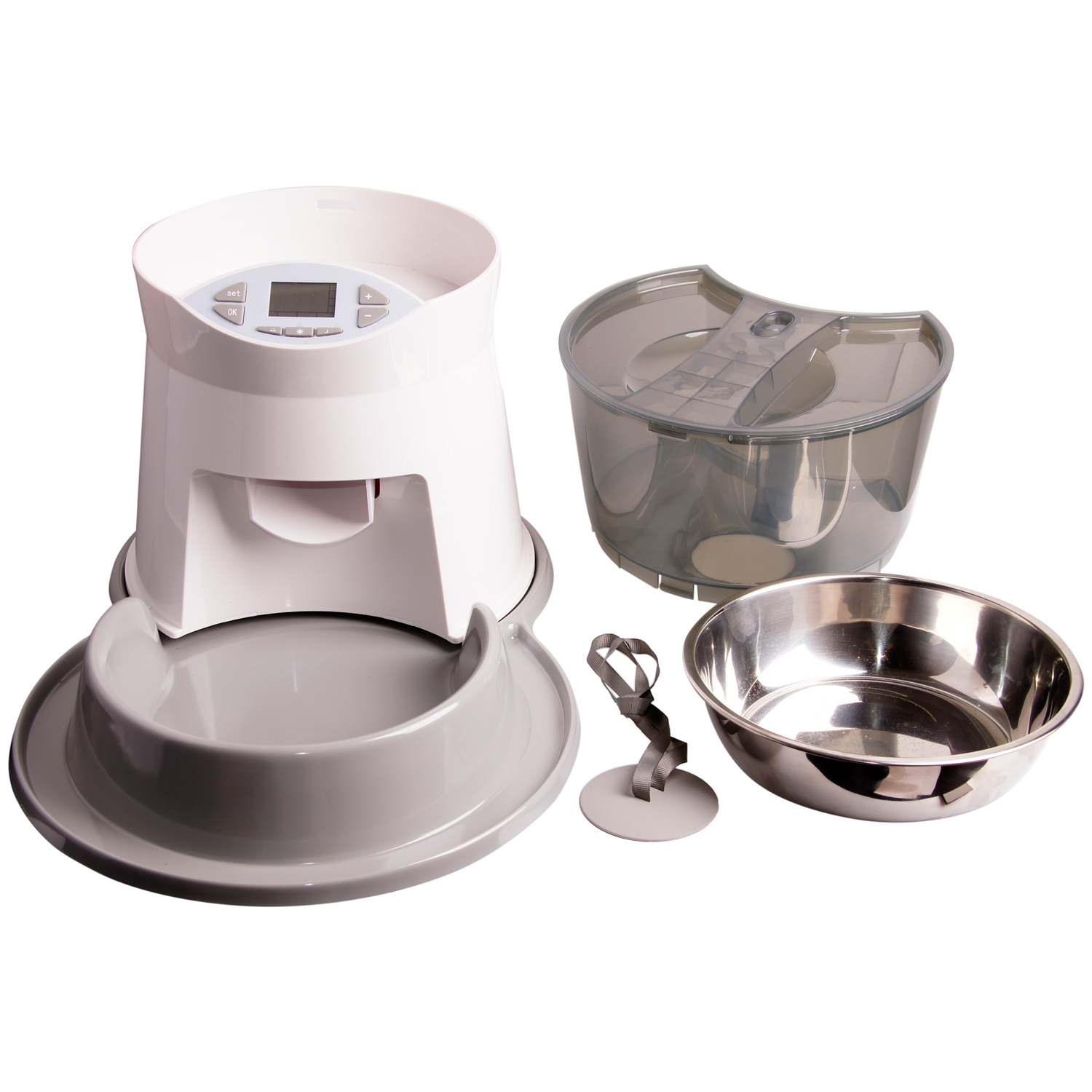 Автокормушка SuperDesign 2500 мл, белый-серый СКИДКА 50%