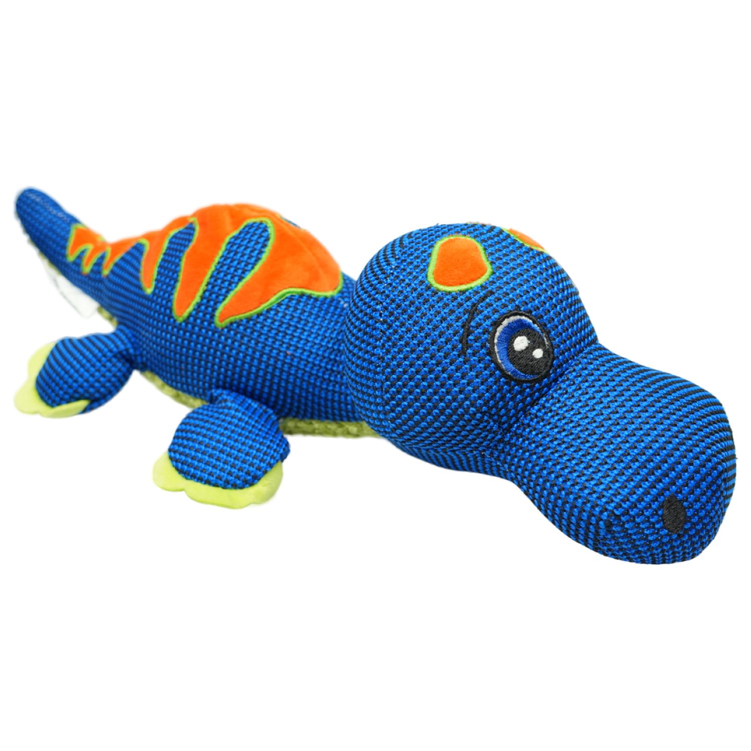 Игрушка Mr.Kranch для собак Динозаврик плюшевая с пищалкой 44 см синяя
