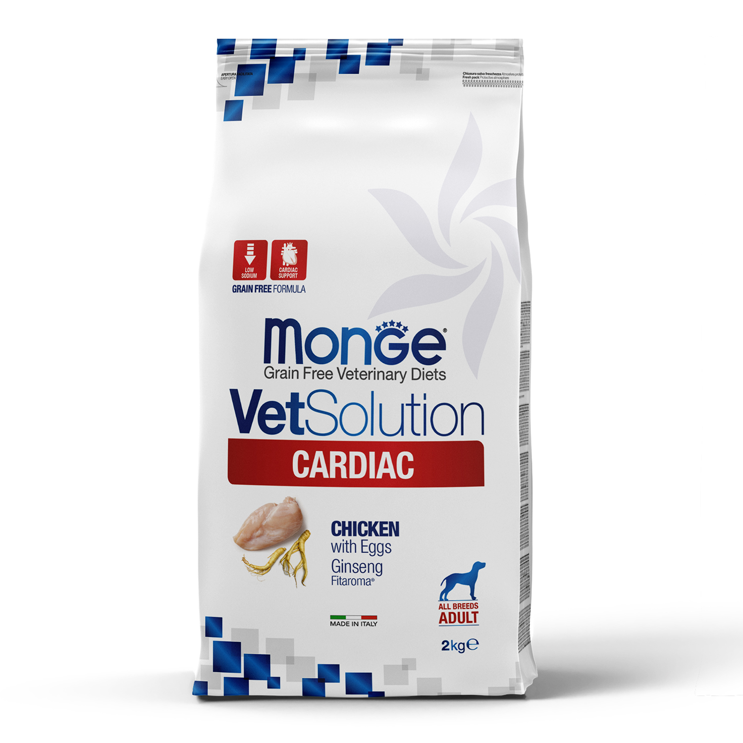 Диетический корм Monge VetSolution Dog Cardiac Кардиак для собак при заболеваниях сердца 2 кг