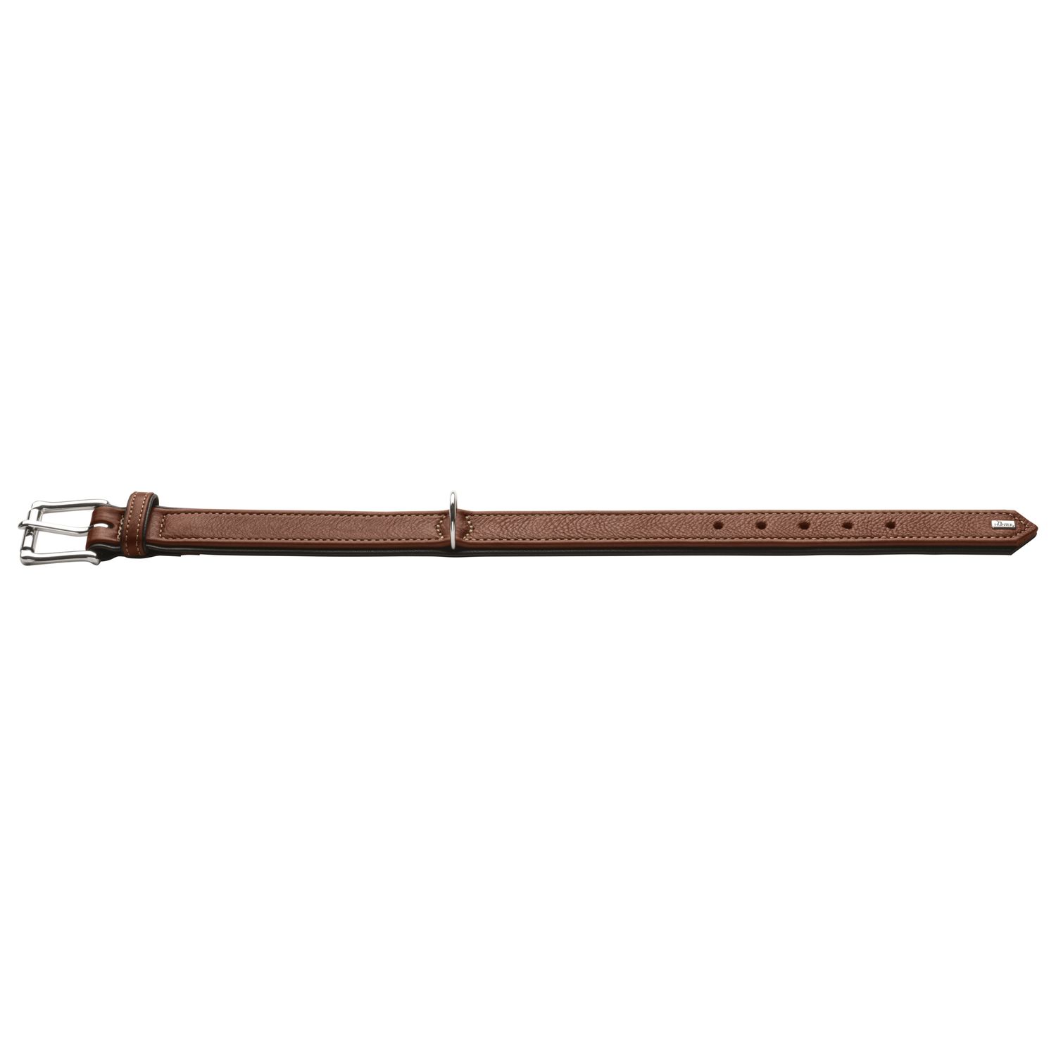 Ошейник Hunter Canadian UP для собак, обхват 37-43 см, длина 50, коньячно-черный