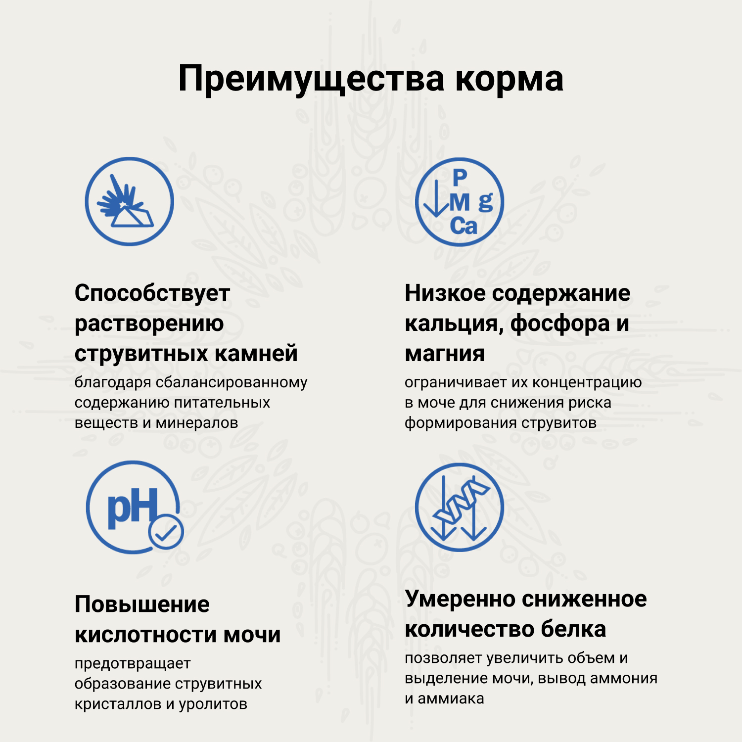 Ветеринарная диета CRAFTIA GALENA CAT URINARY CARE Уринари для кошек для растворения струвитных камней 1,4 кг