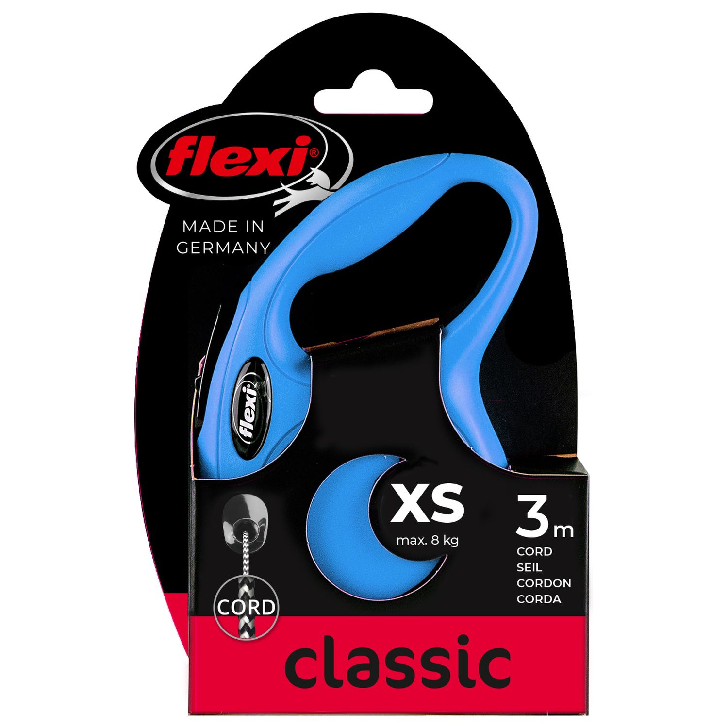 flexi рулетка New Classic XS (до 8 кг) 3 м трос синяя