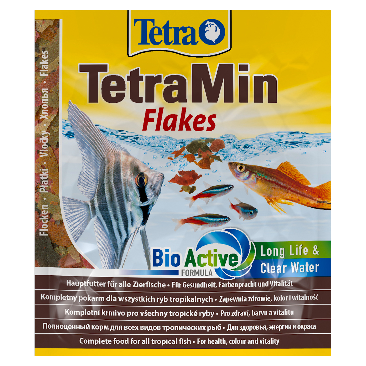 TetraMin корм для всех видов рыб в виде хлопьев 12 г (sachet)