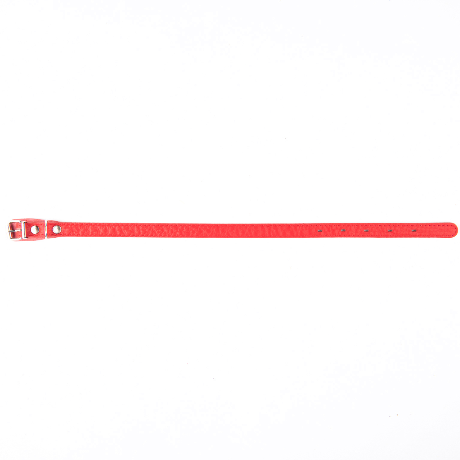 Ошейник Mr.Kranch для собак из натуральной кожи прямой 48-60см красный СКИДКА 40%