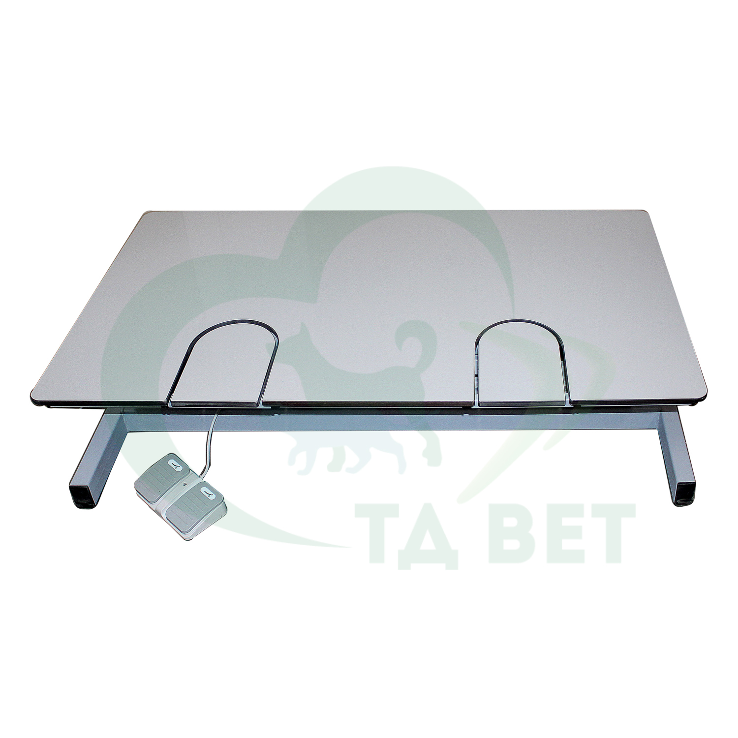 ТД ВЕТ Стол для УЗИ с откидными дверцами VETBOT-75 столешница HPL 1320x720x(330-1090)h (каркас MUAR, пульт ножной)