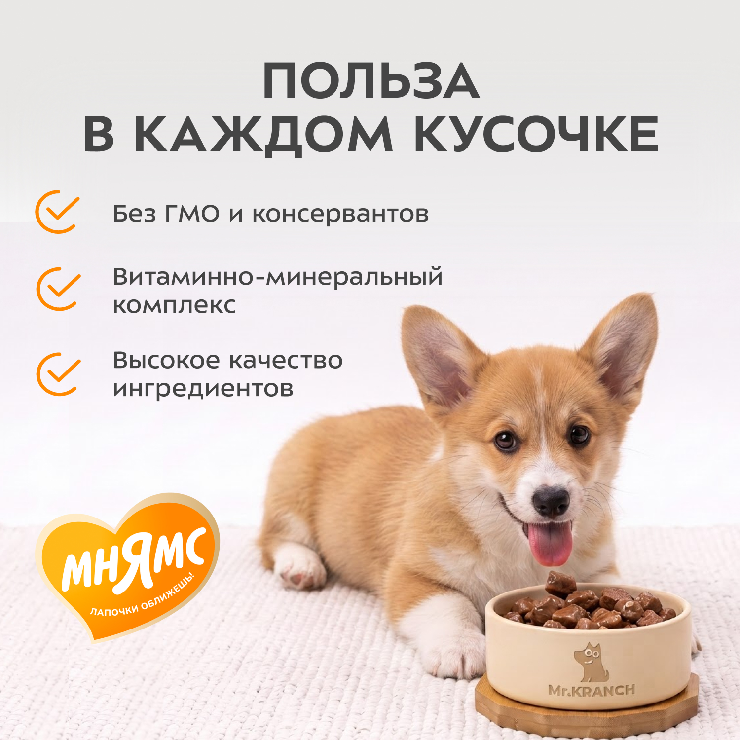 Влажный корм Мнямс На каждый день Кусочки в соусе с телятиной для щенков всех пород «ПРАВИЛЬНОЕ РАЗВИТИЕ», 400 г