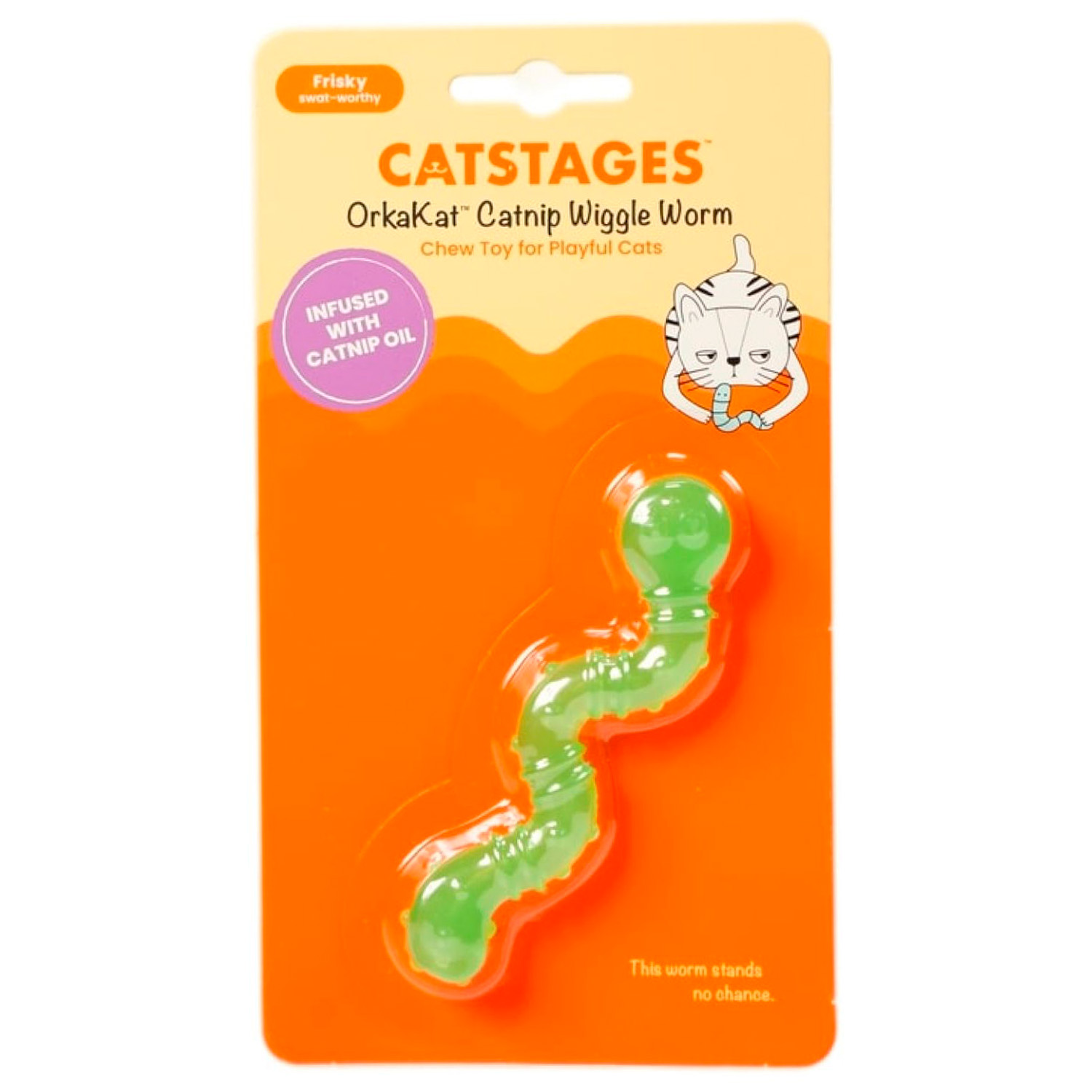 Petstages игрушка для кошек Energize "ОPKA червяк" 11 см