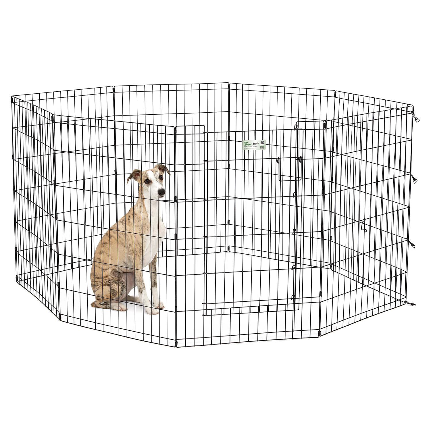 Вольер MidWest Life Stages для собак, 8 панелей 61х91h см, с дверью-MAXLock черный