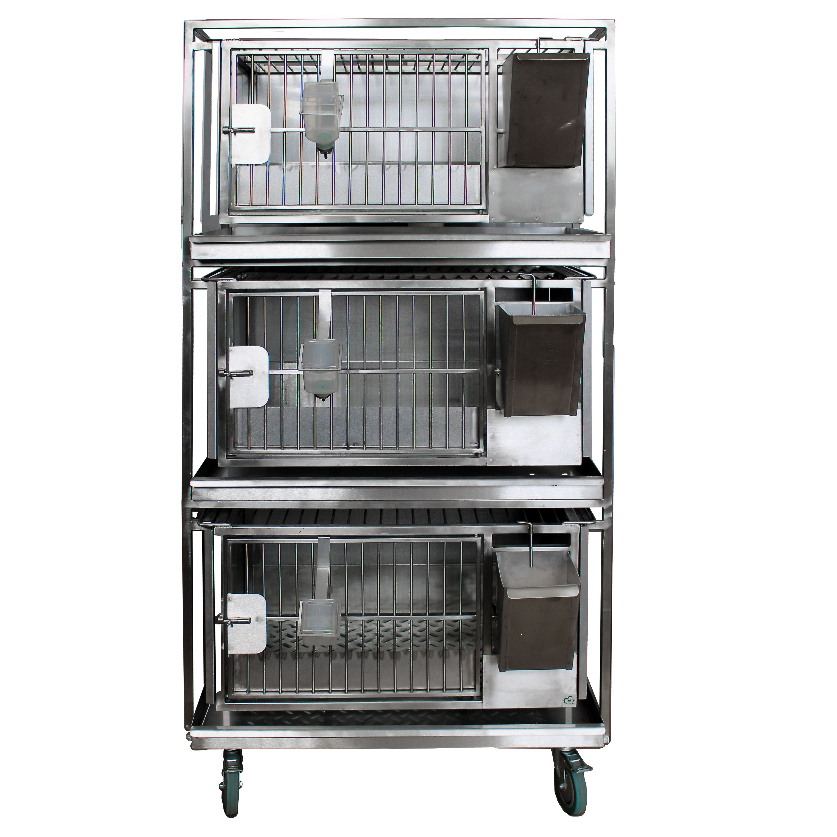 ТД ВЕТ Модуль клеток для лабораторных кроликов 950х500х1700(1860)h с колесами