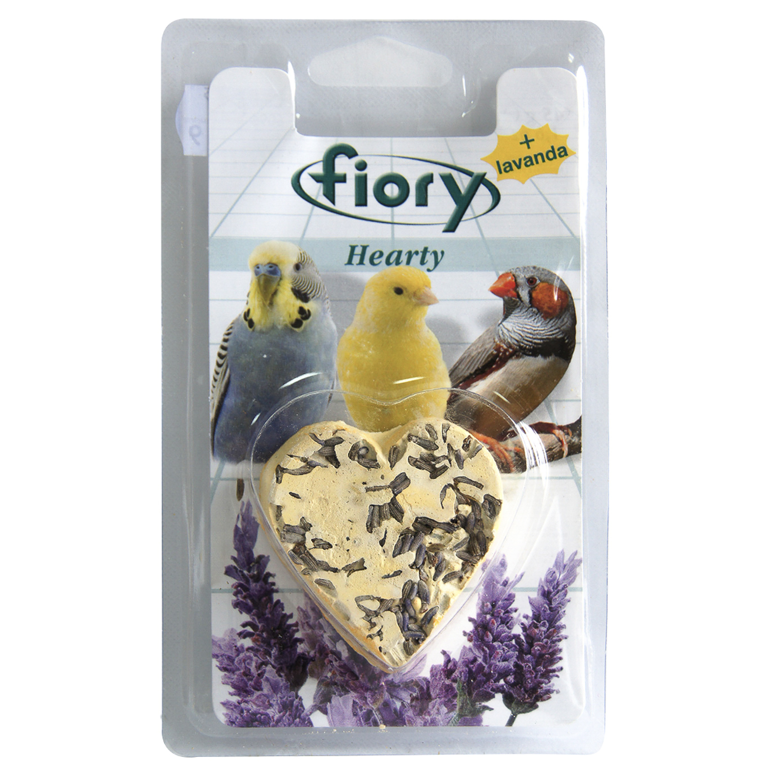 FIORY био-камень для птиц Hearty Big с лавандой в форме сердца 100 г