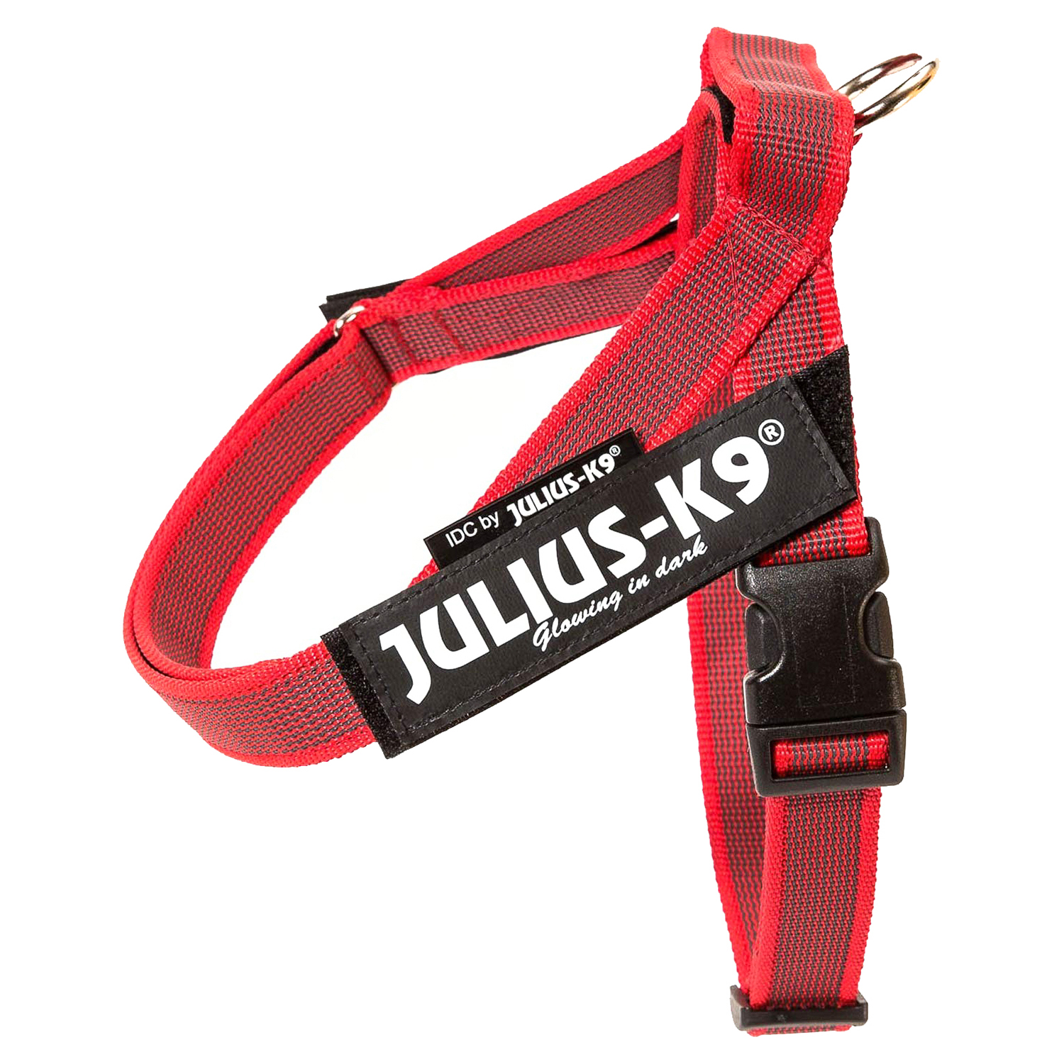JULIUS-K9 шлейка для собак РемниColor & Gray IDC® Mini-Mini (40-49см / 4-7кг), красный СКИДКА 50%