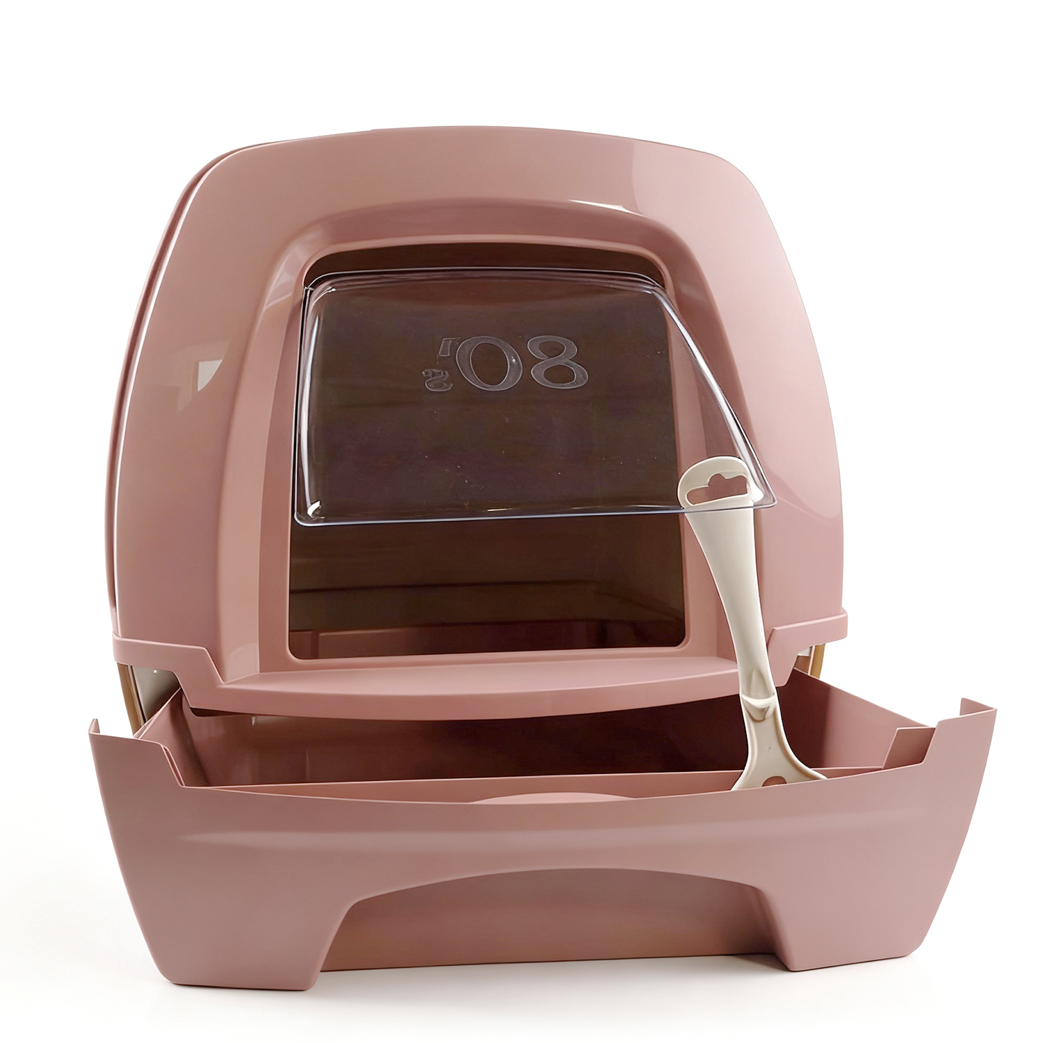 Био-туалет MPS 80'S MAXI для крупных кошек с выдвижным лотком 62х47х49см, бежевый