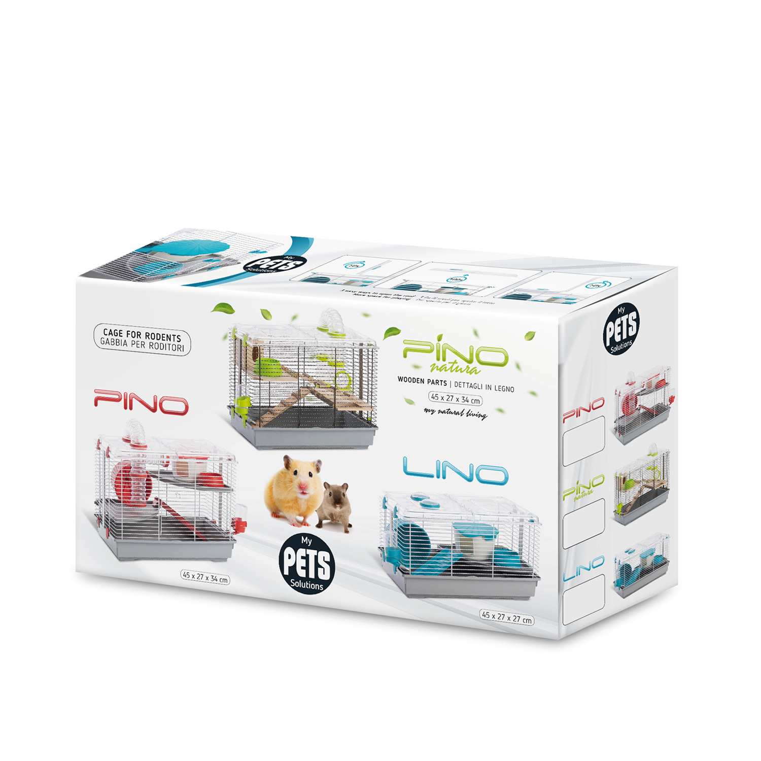 Клетка для грызунов My Pets Solutions PINO NATURA 45x27x34h см