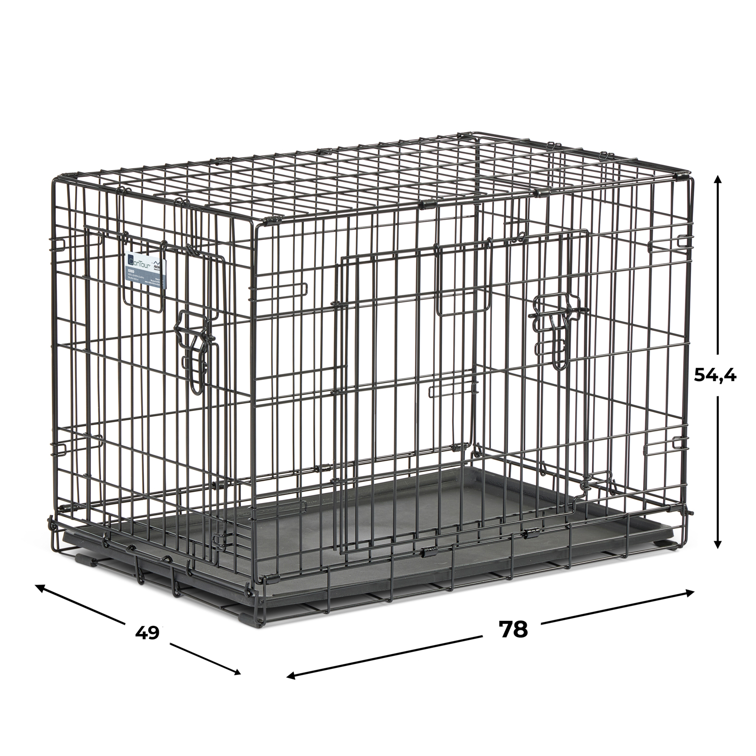 Клетка MidWest Contour для собак 78х49х54,5h см, 2 двери