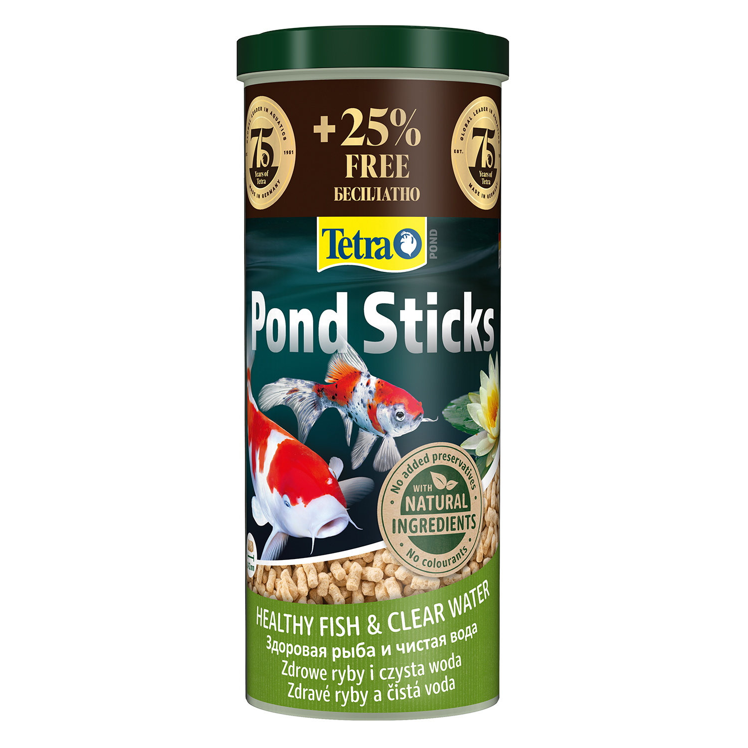 Tetra Pond Sticks корм для прудовых рыб в палочках 1 л + 25% в подарок