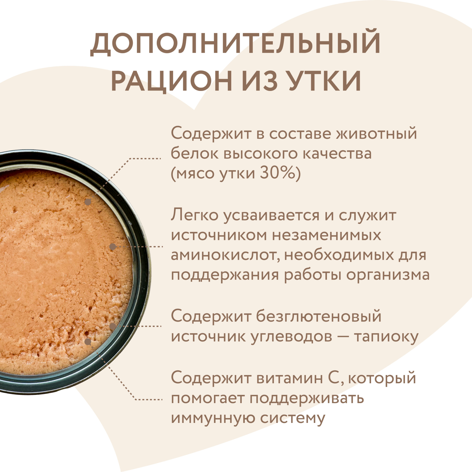 Влажный дополнительный корм Мнямс На каждый день Мусс из утки для собак и щенков старше 6 месяцев 80 г