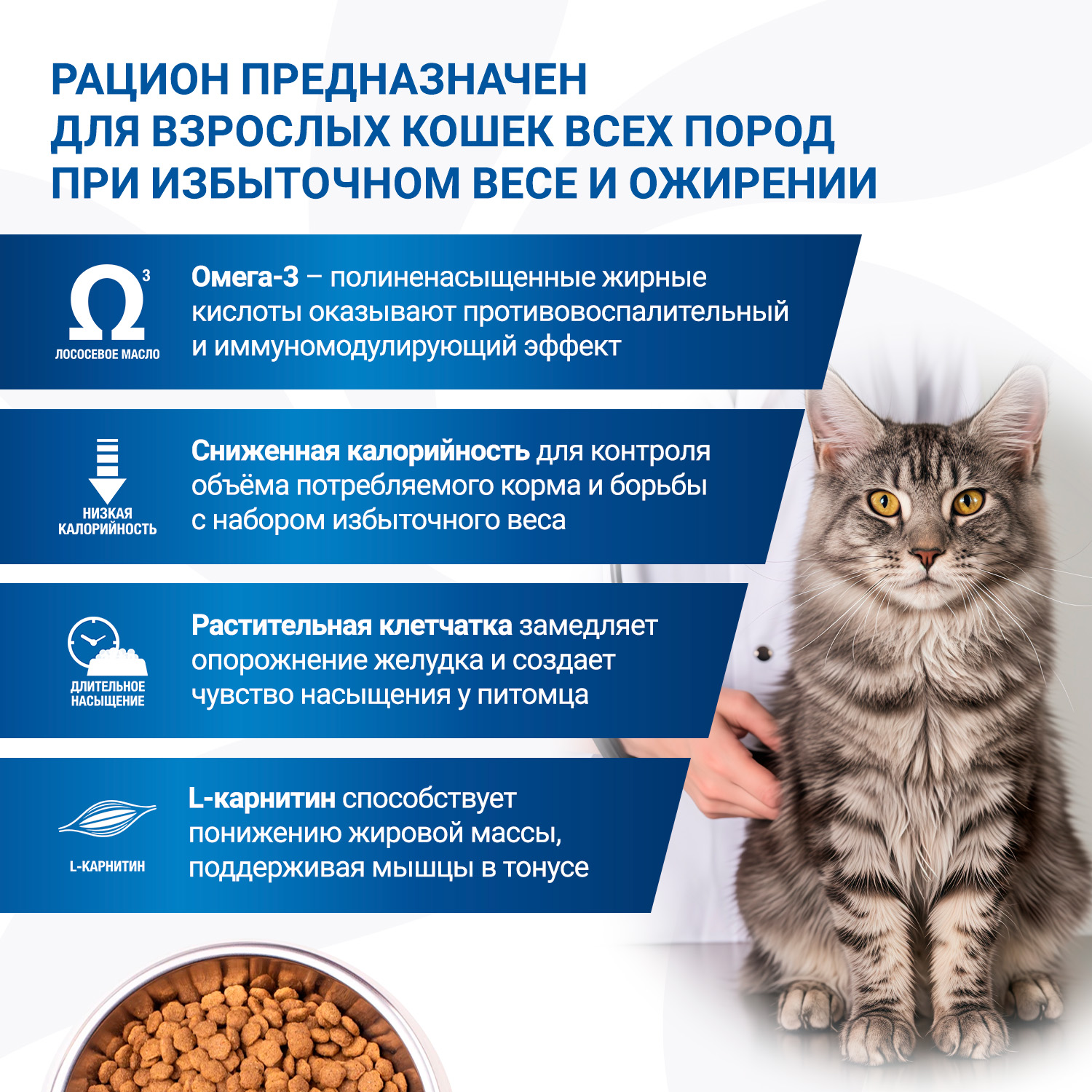 Диетический корм Monge VetSolution Cat Obesity Обесити для кошек при избыточном весе 1,5 кг