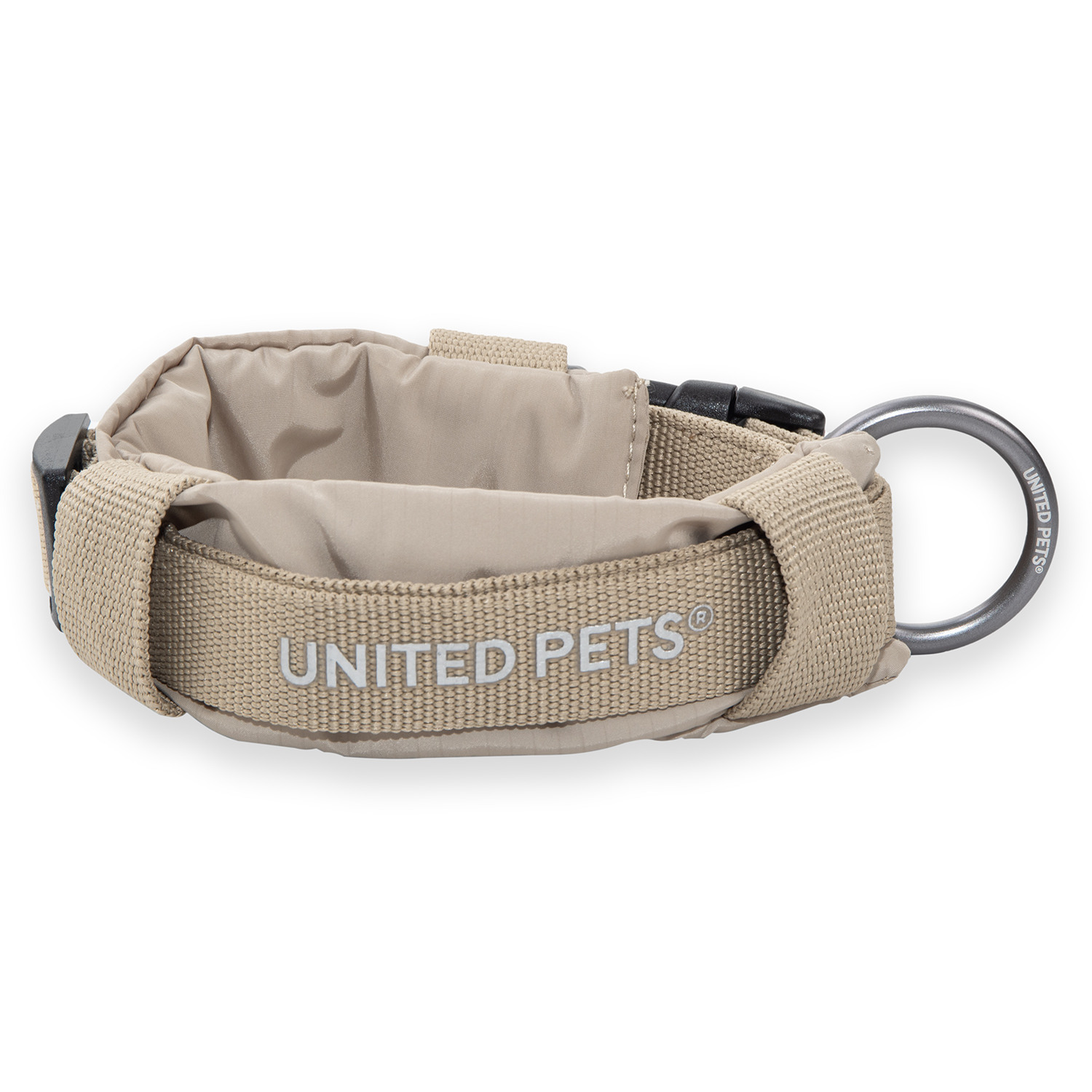 Ошейник United Pets с мягкой подкладкой для собак Citylife L 25 x 40-60 см бежевый