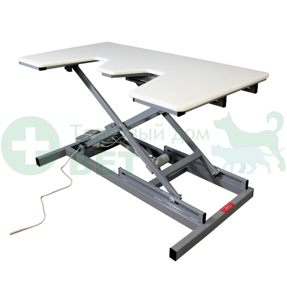 ТД ВЕТ Стол для УЗИ без дверец VETBOT-74, столешница пластик, электропривод, 1320x720x(300- 1050)h мм (каркас серый)