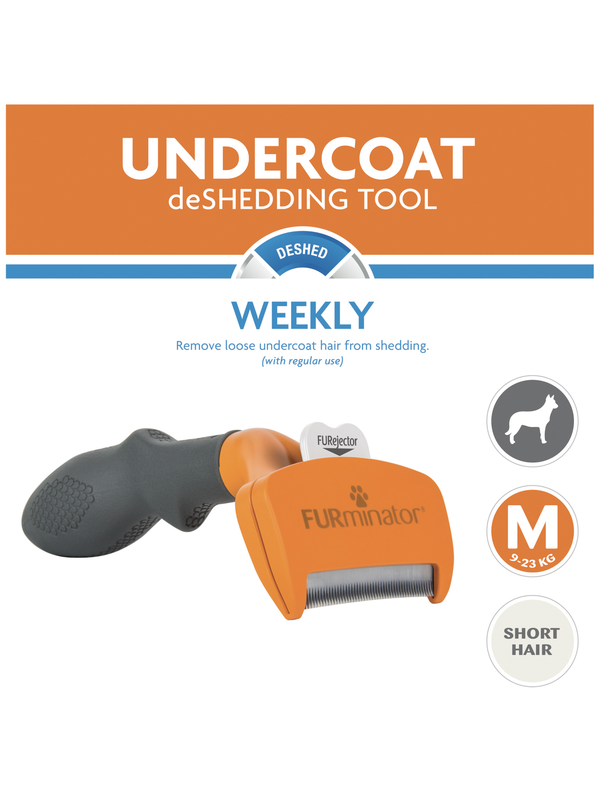Фурминатор FURminator M для средних собак с короткой шерстью. СКИДКА 80%