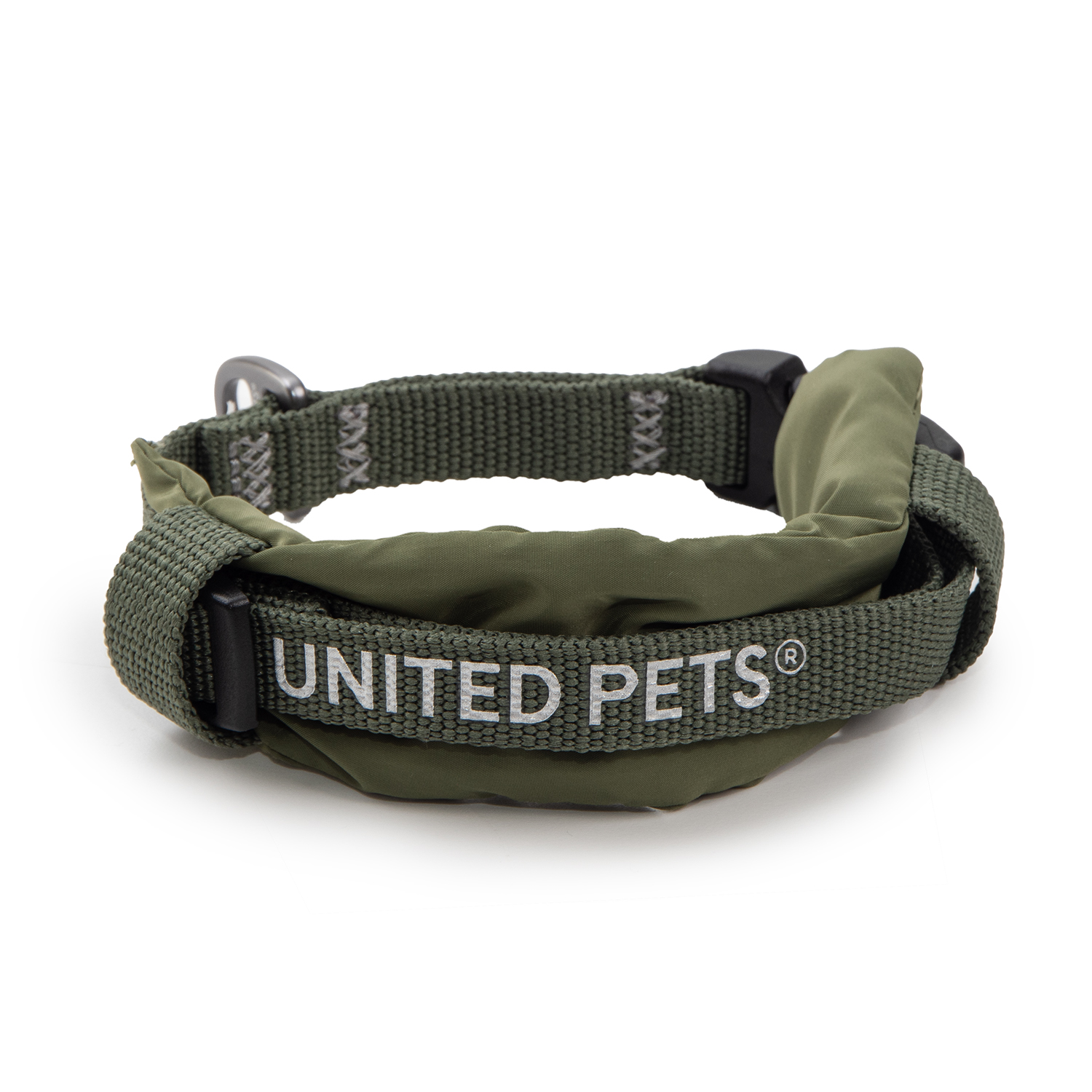 Ошейник United Pets с мягкой подкладкой для собак Citylife M 20 x 35-50 см хаки