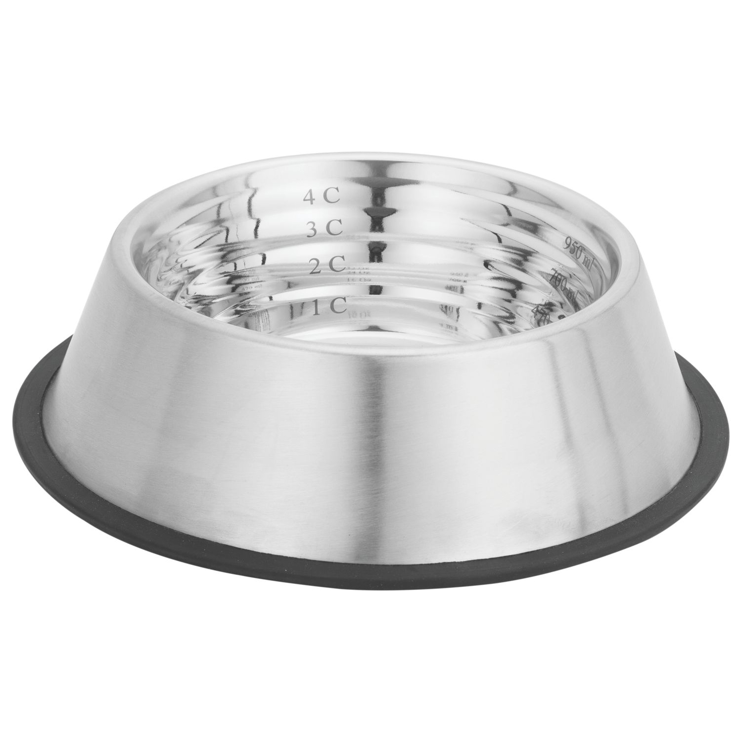 Миска Mr.Kranch из нержавеющей стали 900 мл контроль объема порции нескользящее основание