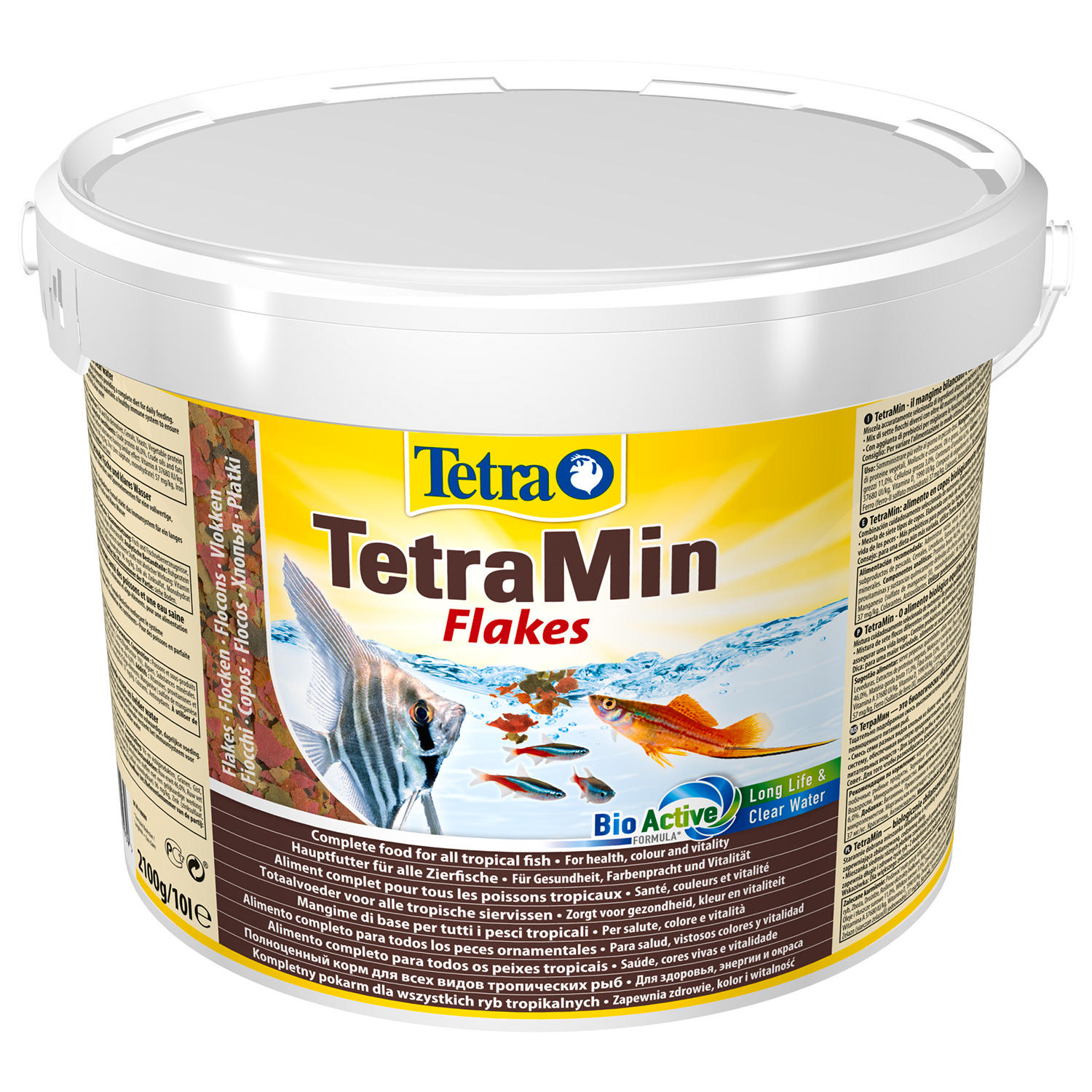 TetraMin корм для всех видов рыб в виде хлопьев 10 л (ведро)