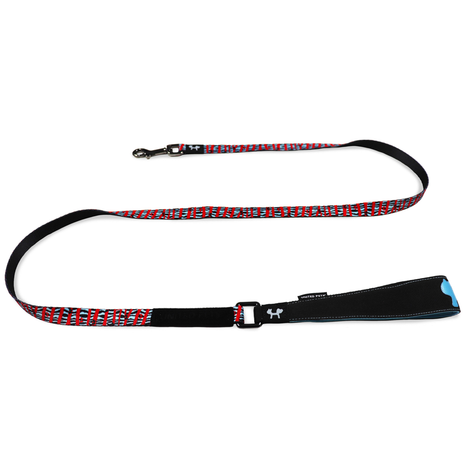 Поводок United Pets для собак Complete me 140 см, 16 мм, красная зебра СКИДКА 40%