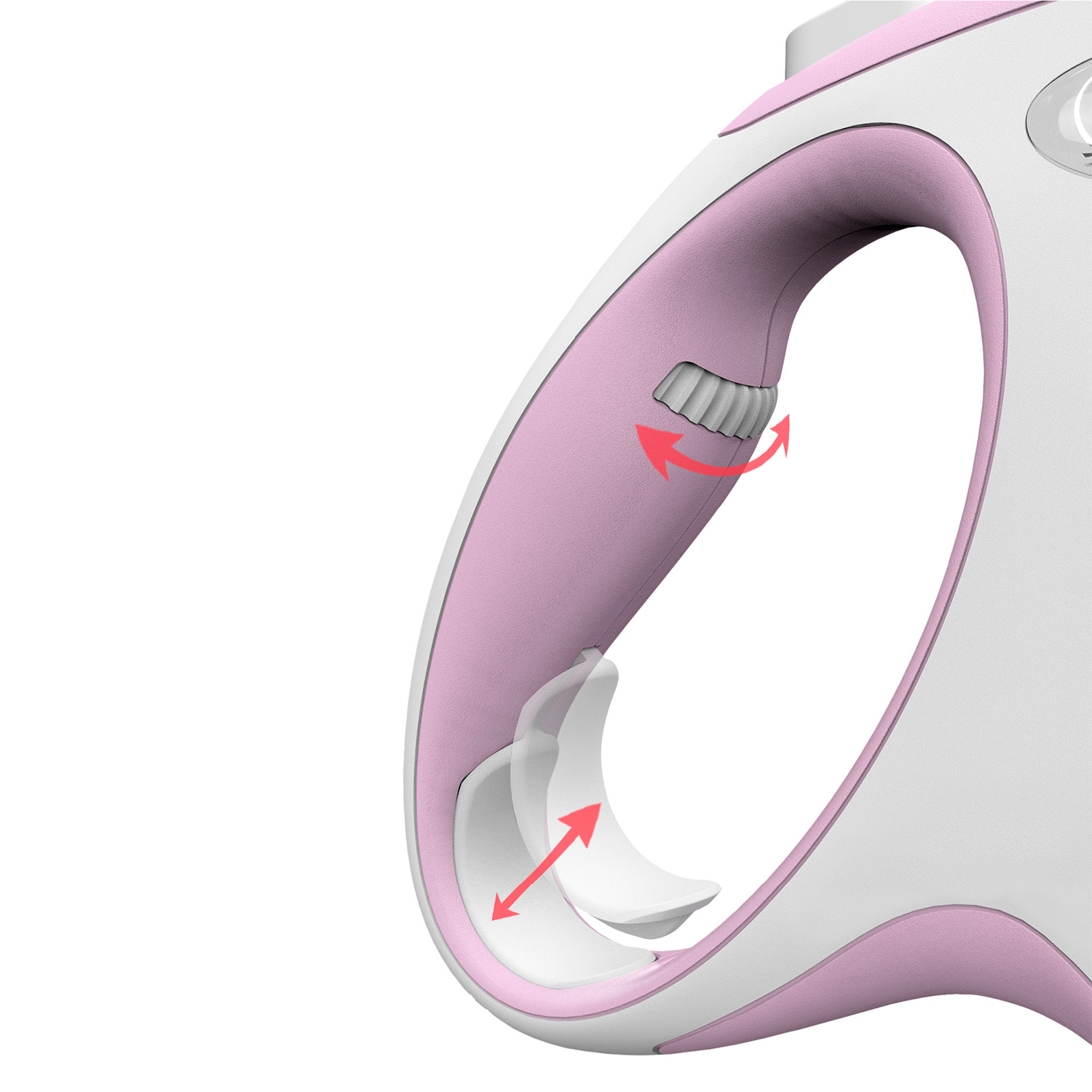 flexi рулетка NEW LINE Comfort M (до 25 кг) лента 5 м серый/розовый