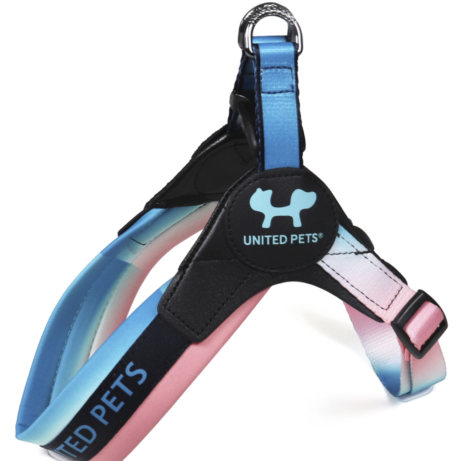 Шлейка United Pets для собак Complete me 2.5 - M 40-54, розово-голубой тай-дай
