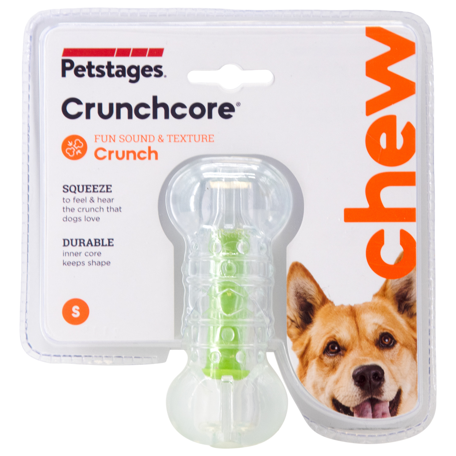 Petstages игрушка для собак "Хрустящая косточка" резиновая 10 см малая