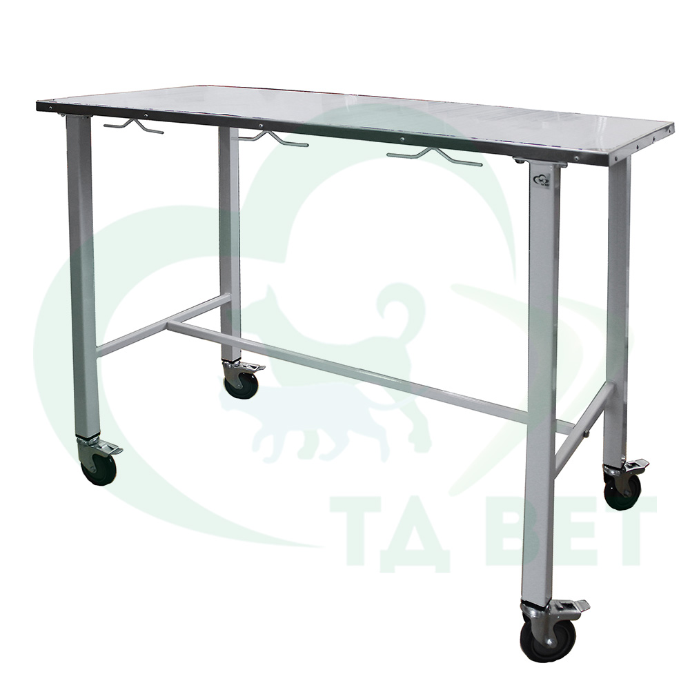 ТД ВЕТ Стол ветеринарный универсальный СВУ-3, 1300х600х900 мм (каркас белый)