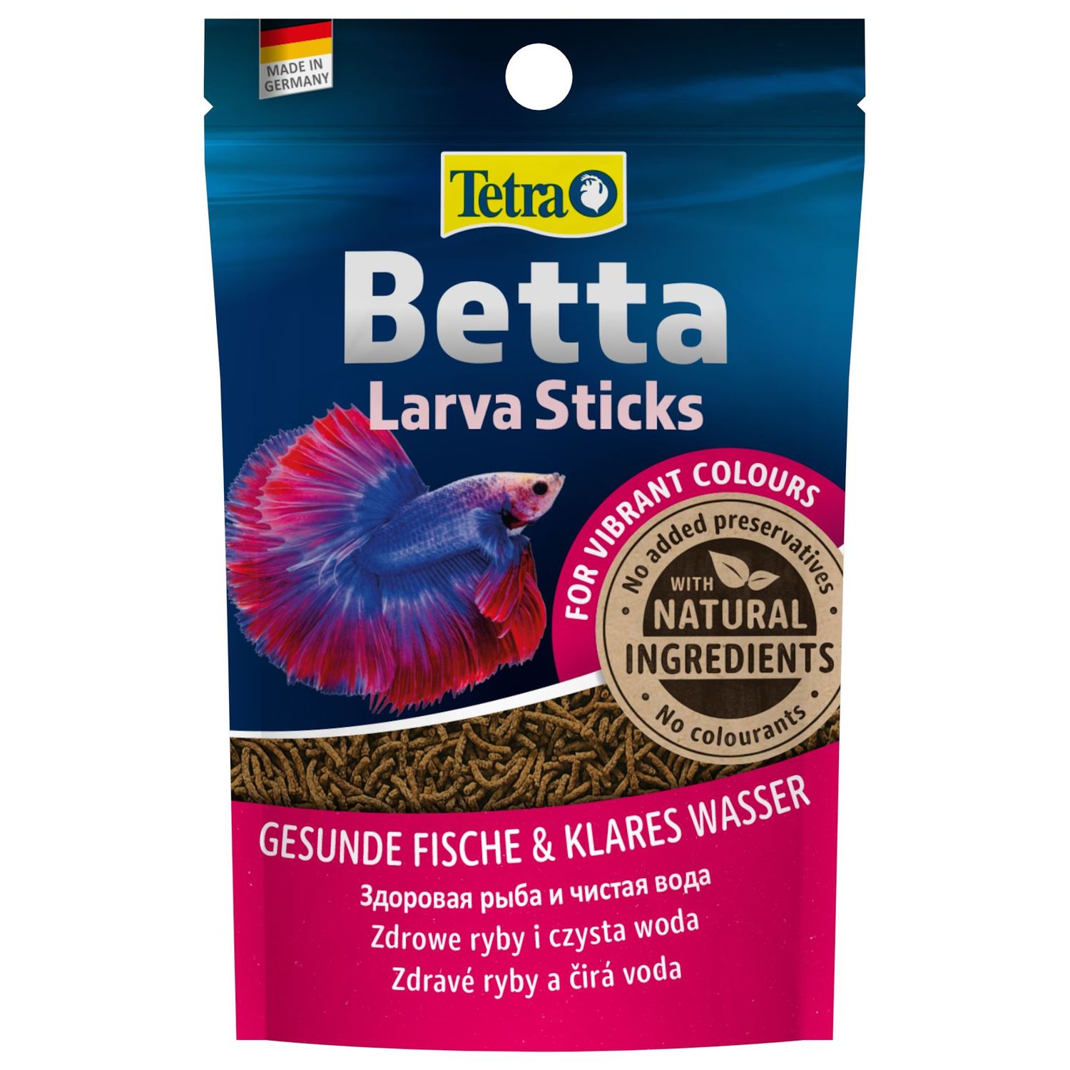 TetraBetta LarvaSticks корм в форме мотыля для петушков и других лабиринтовых рыб 5 г (sachet)