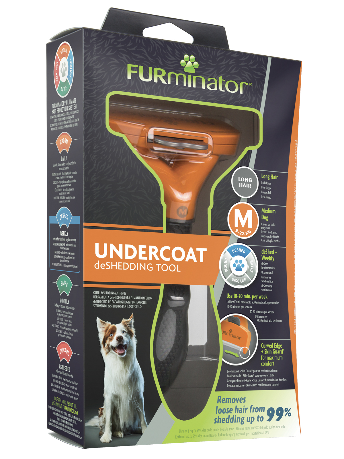 Фурминатор FURminator M для средних собак с длинной шерстью. СКИДКА 80%