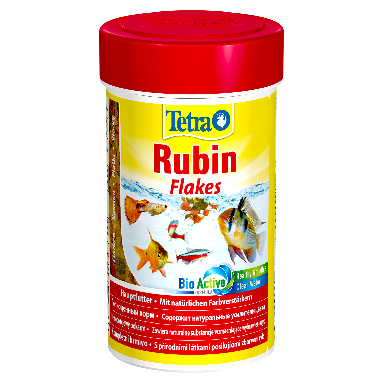 TetraRubin корм в хлопьях для улучшения окраса всех видов рыб 100 мл