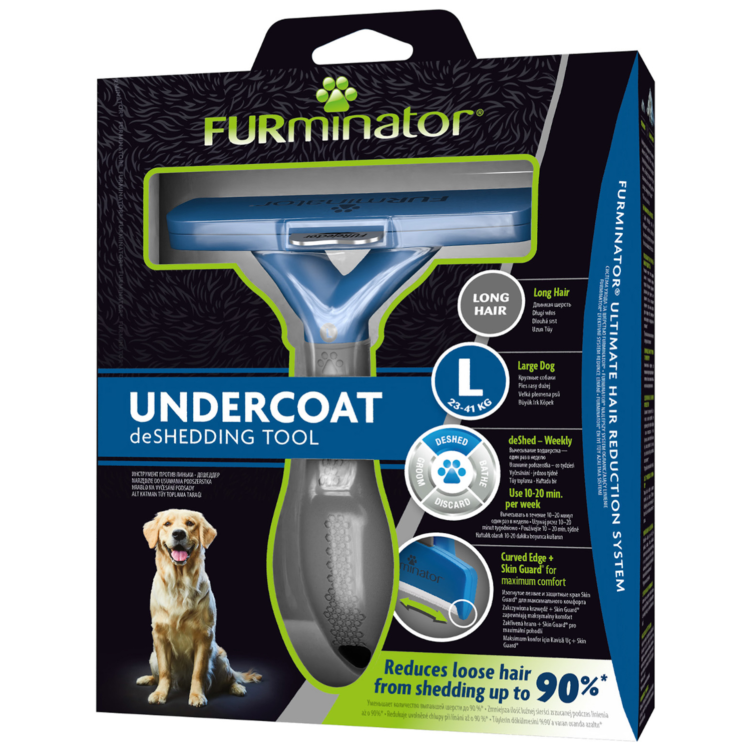 Фурминатор FURminator L для крупных собак с длинной шерстью